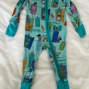 Disney Monsters Inc. Kids Footie - Teal and Blue